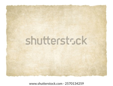 Vintage old torn paper background. Antique worn ripped parchment texture