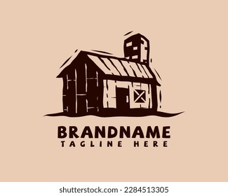 vintage old wooden house cabin barn in the forest
