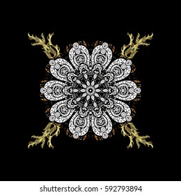 Vintage on a background with golden elements. Vector illustration.