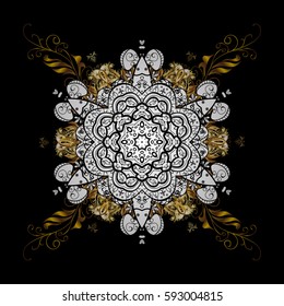 Vintage on a background with golden elements. Vector illustration.