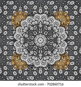 Vintage on a colored background with golden elements. Vector illustration.