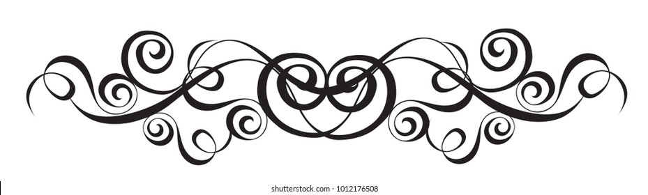 Vintage openwork banner in black