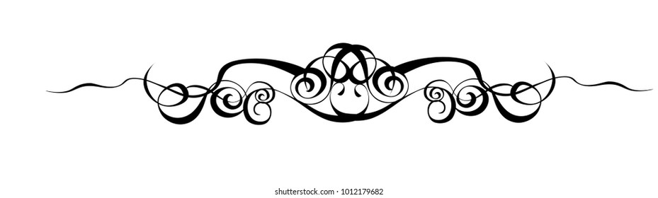Vintage openwork banner in black