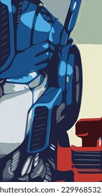 vintage optimus prime vector art