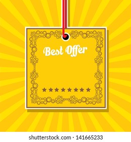 Vintage orange vector background with place for your text. retro color cover and postcard design template