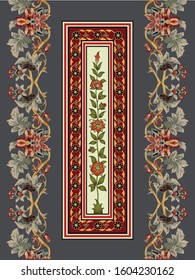 Vintage oriental antique design. Vector