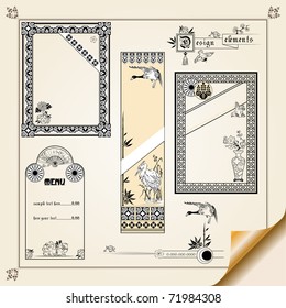 vintage oriental cards