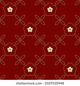 Vintage oriental motif. Simple geometric ornament. Seamless arabesque background. Floral rosemaling medallion printing block. Home textile, wallpaper, phone case, fabric cloth, paper all over design.