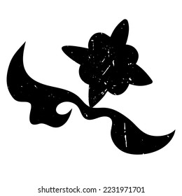 Vintage oriental pattern. The silhouette of the ornament. An isolated element of jewelry illustration. Vector illustration.