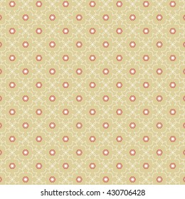Vintage Oriental Style Seamless Pattern Vector Illustration