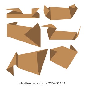 Vintage Origami Speech Bubbles