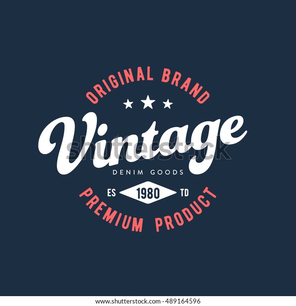 Vintage Original Brand Apparel Design Vector Stock Vector (Royalty Free ...