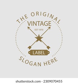 Vintage original label design vector