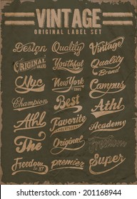 vintage original label set