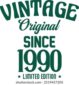 Vintage original since limited edition t shirt design for print. Vintage typography t shirt Design Crafted for Retro Lovers