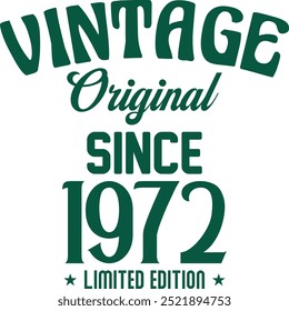 Vintage original since limited edition t shirt design for print. Vintage typography t shirt Design Crafted for Retro Lovers