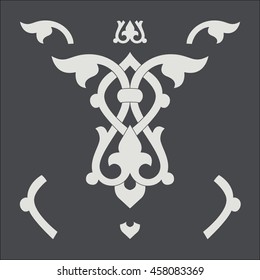vintage,  ornament,  arabesque, design, elements 