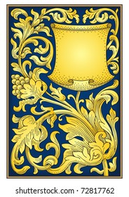Vintage Ornament with berries vector