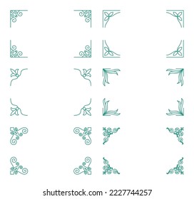 ornamento vintage para marco de borde