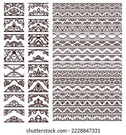 Vintage Ornament Border Frames, Decorative Linear Divider