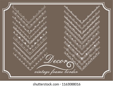 Vintage ornament border pattern with beautiful retro filigree for decorative frame or premium invitation cards , luxury certificate , vector illustration