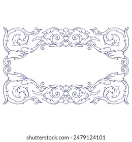 Vintage Ornament. Border ornament. Suitable for wedding invitation cards