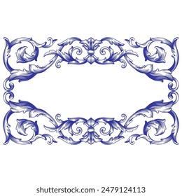 Vintage Ornament. Border ornament. Suitable for wedding invitation cards