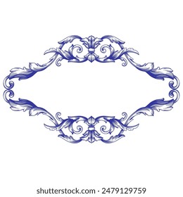 Vintage Ornament. Border ornament. Suitable for wedding invitation cards