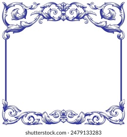 Vintage Ornament. Border ornament. Suitable for wedding invitation cards