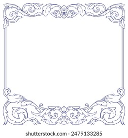 Vintage Ornament. Border ornament. Suitable for wedding invitation cards