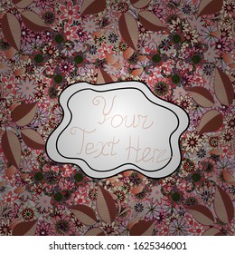 Vintage ornament branch dividers. Vector illustration. Drawing doodle leaf texture design. Decorative illustration. Hand drawn floral vector seamless pattern.