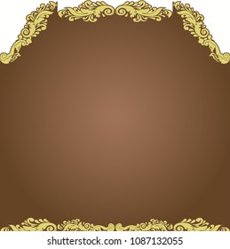 vintage ornament brown backround vector
