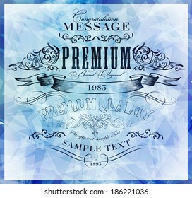 Vintage ornament calligraphic design elements and page decoration, retro style set