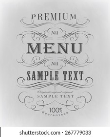 Vintage ornament calligraphic design elements and page decoration, retro style /ornate floral  template