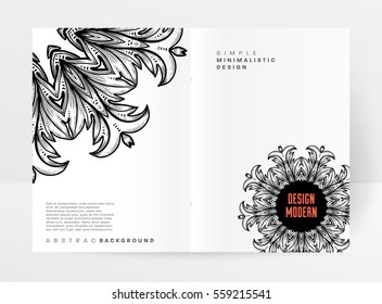 Vintage Ornament Card Vector Template. Flourishes Frame with Retro Elements. Luxury Invitation Design