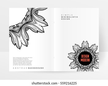 Plantilla vectorial de tarjeta de ornamento vintage. Florece el marco con elementos retro. Diseño de invitaciones de lujo