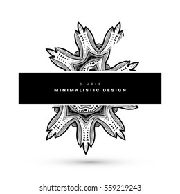 Vintage Ornament Card Vector Template. Flourishes Frame with Retro Elements. Luxury Invitation Design