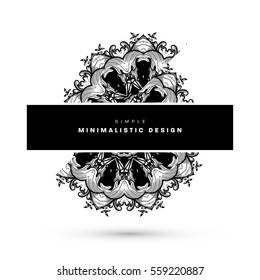 Vintage Ornament Card Vector Template. Flourishes Frame with Retro Elements. Luxury Invitation Design