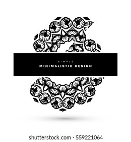 Vintage Ornament Card Vector Template. Flourishes Frame with Retro Elements. Luxury Invitation Design
