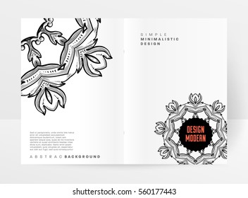 Vintage Ornament Card Vector Template. Flourishes Frame with Retro Elements. Luxury Invitation Design