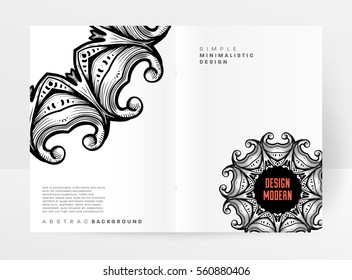 Plantilla vectorial de tarjeta de ornamento vintage. Florece el marco con elementos retro. Diseño de invitaciones de lujo