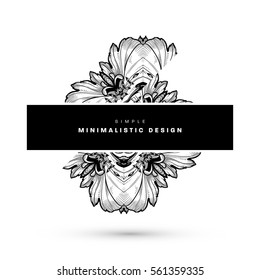 Plantilla vectorial de tarjeta de ornamento vintage. Florece el marco con elementos retro. Diseño de invitaciones de lujo