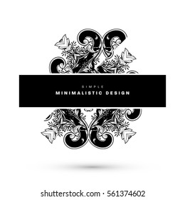 Plantilla vectorial de tarjeta de ornamento vintage. Florece el marco con elementos retro. Diseño de invitaciones de lujo