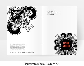 Plantilla vectorial de tarjeta de ornamento vintage. Florece el marco con elementos retro. Diseño de invitaciones de lujo