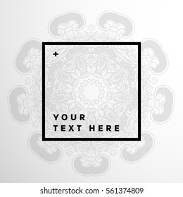 Vintage Ornament Card Vector Template. Flourishes Frame with Retro Elements. Luxury Invitation Design