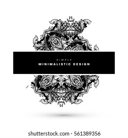 Vintage Ornament Card Vector Template. Flourishes Frame with Retro Elements. Luxury Invitation Design