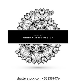 Vintage Ornament Card Vector Template. Flourishes Frame with Retro Elements. Luxury Invitation Design