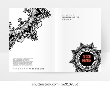 Vintage Ornament Card Vector Template. Flourishes Frame with Retro Elements. Luxury Invitation Design