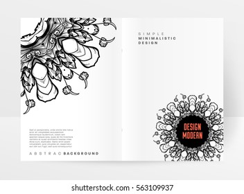 Vintage Ornament Card Vector Template. Flourishes Frame with Retro Elements. Luxury Invitation Design