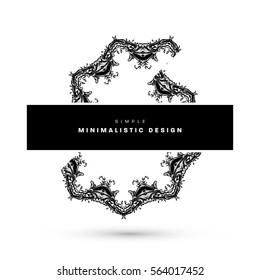 Vintage Ornament Card Vector Template. Flourishes Frame with Retro Elements. Luxury Invitation Design